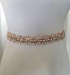 Rose Gold Wedding Belt Rose Gold Bridal Belt by WestaireBridal Rose Gold Belt, Gold Sash, Bridal Sash Belt, Wedding Dress Sash, Wedding Belt, Embellished Belt, Wedding Dress Belt, Crystal Belt, Wedding Sash Belt