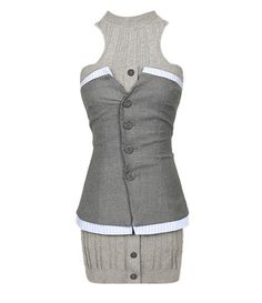 Applicable age: 18-25 years old Size: S M L Color classification: Gray skirt, gray girdle Item number: X22Q5450 Market Year Season: Summer 2022 Corsets And Bustiers, Autumn Sales, Makeup Organizer, Knit Mini Dress, Bustiers, Runway Models, Gray Skirt, Summer 2022, Corsets