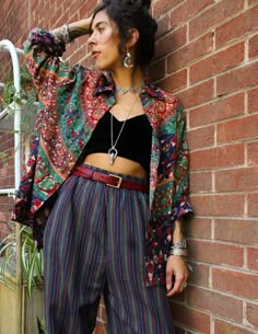 Looks Hippie, Boho Mode, Estilo Hippie, Boho Fashion Bohemian, Look Retro, Mode Boho, Halloween Fashion, Hippie Outfits