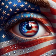 Diamond art depicting a close-up of an eye with the American flag design iris. Walkway Flowers, July Images, Patriotic Pictures, Eyeball Art, Easter Specials, Eyes Artwork, Proud American, Diamond Pen, Art Creativity