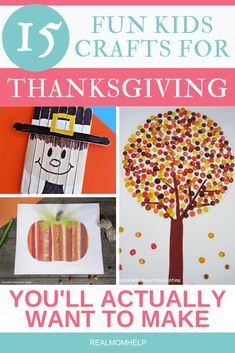 kids's crafts for thanksgiving that are fun and easy to make