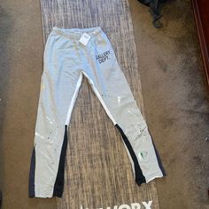 This Product May Have Wrinkle Scars Or Scratches That Are Inherent Characteristics Of The Vintage Garments. Gallery Dept Pants, Gallery Dept, Orange Paint, Black Flare, Grey Sweatpants, Pants Color, Grey Fashion, Flare Pants, Christmas List