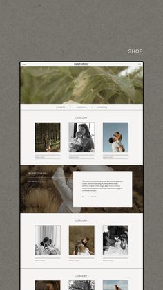 an image of a website design for a photographer