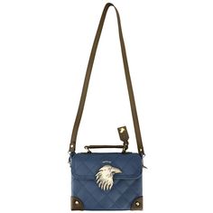 Envision what you would pack for a wizarding year at Hogwarts when you fill this Harry Potter Mini Trunk handbag. Its custom design features a stunning Ravenclaw badge on the flap, a quilted pattern in an elegant shade corresponding to the House and luxurious gold accents. A removable strap gives you multiple ways to carry around this Ravenclaw purse and earn style points. Harry Potter Hogwarts Letter, Goth House, Harry Potter Backpack, Rolling Duffle Bag, Harry Potter Hogwarts Houses, Harry Potter Bedroom, Harry Potter Merchandise, Harry Potter Hufflepuff, Harry Potter Ravenclaw