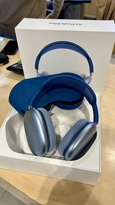 an open box with headphones in it