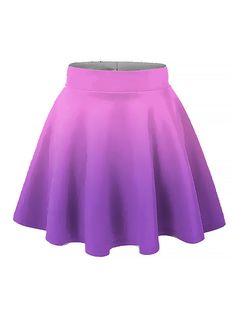 Plus Size Ombre Pink-Purple Elastic Circle Skirt Up to 5X Purple Circle Skirt, Purple Skater Skirt, Aesthetic Circle, Goth Skirts, Black Mesh Crop Top, Ombre Purple, Cherry Jam, Glow Jewelry, Pretty Quinceanera Dresses