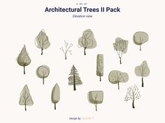 an image of trees that are in different shapes