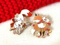 Fox Mask, Japanese Folklore, Magical Jewelry, Fox Design, Pinback Buttons