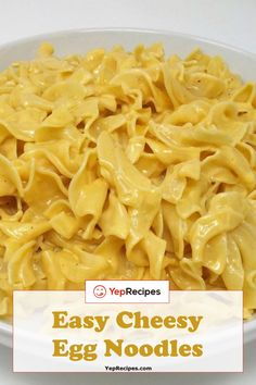 easy cheesy egg noodles Egg Noodle Side Dish, Cheese Noodles, Cheddar Cheese Sauce, Food Vegetarian, Pasta Dinners