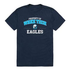 Wake Technical Community College Eagles Property T-Shirt University Logo Cotton T-shirt For College Events, University Logo Graphic Cotton T-shirt, Short Sleeve University Logo Graphic Tee, University Logo Graphic Tee With Short Sleeves, Cotton T-shirt With University Logo For College Events, Collegiate Graphic T-shirt For College, Collegiate Graphic Print Campus T-shirt, University Logo Cotton T-shirt For Fans, Collegiate Graphic Print T-shirt For College