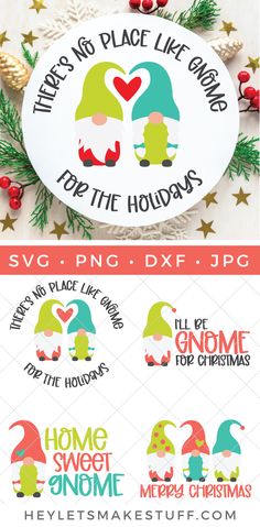 christmas gnomes svg files for cutting and cricting