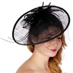 New Dressy Formal Church Feather Fascinator Hat Black. Feather & Bow Trim Fascinator Weight 4.8 Oz Crown Height 5 X Brim 7.5 Inches 100% Sinamay Fitted Black Fascinator For Evening, Black Fitted Fascinator For Evening, Fall Party Brimmed Costume Hats And Headpieces, Brimmed Costume Hats And Headpieces For Fall Party, Brimmed Costume Hats For Fall Parties, Wide Brim Costume Hats And Headpieces For Fall Party, Wide Brim Costume Hats For Fall Parties, Fall Party Costume Hats And Headpieces With Brim, Fall Party Costume Hat With Wide Brim