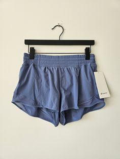 NWT LULULEMON OASB Oasis Blue Hotty Hot High Rise Shorts 2.5" Lined 8 Brand: Lululemon Size: 8 Official Color: OASB Condition: New With Tags Description: Hotty Hot HR Short 2.5″ Lined Max out that stride. We cut these shorts with extra room to let you move freely Swift fabric is lightweight, four-way stretch, sweat-wicking, and quick-drying Built-in liner offers extra coverage Continuous drawcord A discreet zippered pocket in the seam for small items Secret stash pocket in the liner Mesh fabric panel Reflective details High rise, 2.5″ length   Authenticity Guarantee All our items are 100% authentic, guaranteed! Payment We accept all forms of payment through eBay Managed Payments. Please make payment promptly after purchasing or once the auction has ended. Shipping We provide Free Shipping Lulumelon Shorts, Lululemon Hotty Shorts Black, Hotty Hot Shorts Lululemon, Lululemon Hotty Hot High Rise 2.5, Lulu 2.5 Shorts, Lululemon Hotty Hot Shorts 2.5”, Lulu Shorts, Lululemon Hotty Hot Shorts, Hotty Hot Shorts