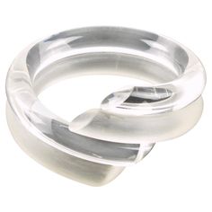 Judith Hendler designed this lovely Lucite or Acrylic bracelet bangle in the 1980s. This bracelet works on a contrast frosted and transparent color with a coiled-wrapped design. Judith Hendler is a famous Californian jewelry designer from the 1980s. She created stylish Lucite or acrylic jewelry for high-end stores and runway shows. Her designs are unique and distinguished and easily recognized by collectors. Her items are hand-cut and polished, not molded. Every prominent Department Store, like Antique Gold Bracelet, Runway Jewelry, Acrylic Bracelet, Lucite Jewelry, Coil Bracelet, Acrylic Jewelry, Antique Bracelets, Acrylic Jewellery, Plastic Jewelry