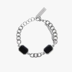 Type: AccessoriesMaterial: Titanium steelBracelet length: 17cm ( 6.7 inches )Extension chain: 6cm ( 2.4 inches ) Black Stainless Steel Chain Bracelet, Modern Black Chain Link Jewelry, Modern Black Metal Chain Bracelet, Elegant Black Chain Bracelet With Silver Chain, Trendy Black Chain Link Jewelry, Trendy Black Chain Link Bracelet, Black Metal Bracelets Tarnish Resistant, Modern Gunmetal Jewelry With Bracelet Strap, Elegant Stainless Steel Chain Bracelet In Gunmetal