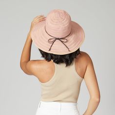 For a stylish pop of color, our ribbon paperbraid stripe sun hat is your kind of hat! Its medium sized brim offers just the right amount of sun coverage ! Features: Color: Rose Adjustable Wired edge Brim Size: 4" Hat Size: 57cm Material: 56% Polyester, 44% Cotton Sun Protection: UPF 50+ Pink Straw Hat For Summer, Pink Straw Sun Hat For Summer, Pink Wide Brim Boater Hat For Vacation, Pink Fedora Straw Hat For Summer, Pink Curved Brim Straw Hat For Summer, Pink Panama Hat For Spring And Summer, Pink Boater Hat For Spring Beach Outing, Pink Fedora Straw Hat For Beach Season, Pink Boater Hat For Spring Vacation