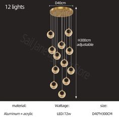 the size and measurements of a chandelier