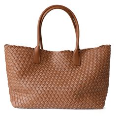 Elegant Large Capacity Handcrafted Leather Tote Bag - Women's Fashionable Woven Design