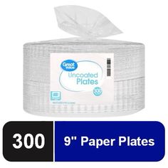 a roll of clear tissue paper on top of a white background with the words, uncoated plates