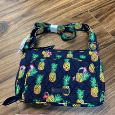 Vera Bradley Little Hipster, Toucan Party, Gently Used Tropical Blue Bag For Everyday Use, Blue Tropical Rectangular Bag, Tropical Blue Rectangular Bag, Toucan Party, Vera Bradley Lunch Bags, Paisley Quilt, Laptop Travel Bag, Large Hobo Bag, Quilted Backpack