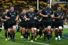 the all blacks run onto the field during a rugby match in new orleans, n c