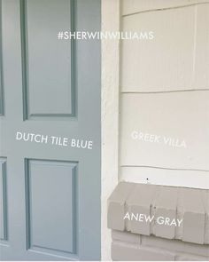 two different colors of paint on the side of a door and one is white with gray