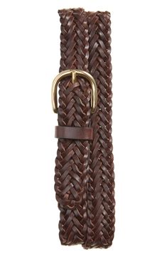 Italian leather weaves texture into this casual belt. Leather Made in Italy Belt Leather, Casual Belt, Leather Weaving, Italian Leather, Leather Belt, Dark Brown, In Italy, Nordstrom, New York