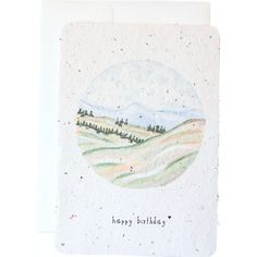 a birthday card with an image of a landscape