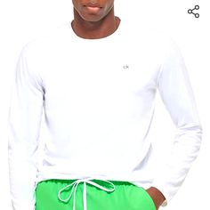 Size: Medium Color: Bright White W/ Ck Logo On Left Chest. Shirt Is Made Of Moisture Wicking Fabric With Upf 40+ Protection. Calvin Klein Cotton Crew Neck Top, Summer Calvin Klein Relaxed Fit Tops, Calvin Klein White Relaxed Fit T-shirt, Calvin Klein Crew Neck Tops For Loungewear, Calvin Klein Cotton Tops For Loungewear, Calvin Klein Cotton Loungewear Tops, White Calvin Klein Crew Neck T-shirt, Calvin Klein White Crew Neck T-shirt, Spring Calvin Klein Crew Neck Top