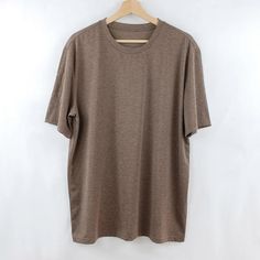 47448950636832|47448950702368|47448950735136|47448950767904 Brown Relaxed Fit Plain Top, Relaxed Fit Brown Shirt With Crew Neck, Brown Relaxed Fit Crew Neck Shirt, Men Tops, Solid Tops, Base Layer, Tee Design, Four Seasons, Mens Tees