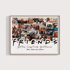 friends collaged together with the word friends