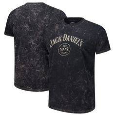 a black t - shirt with the words jack daniels on it, and an image of a