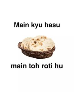 an image of bread in a basket with the words main kyu hasu