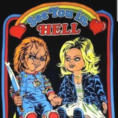 Bride Of Chucky Throw Blanket See You In Hell Loot Crate Exclusive With Tiffany Get Cozy With This Loot Crate Exclusive Chucky & Tiffany Throw Blanket Featuring The Iconic Killer Doll Couple From The Child's Play Movie Franchise. Measuring 44" X 60" And Made Of 100% Polyester, This Rectangular-Shaped Blanket Is Perfect For Horror Fans Looking To Add Some Flair To Their Living Space Or Collection. Brand New Still Sealed In The Original Plastic Bag. This Throw Blanket Is Brand New Never Been Opene Chucky And Tiffany, Horror Movie Svg, Bride Of Chucky, Starbucks Venti, Vector Cut Files, Vector Cut, Svg Halloween, Free Halloween, Couple Halloween