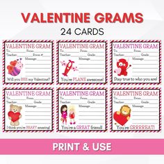 valentine's day printables for kids to use in the classroom or at home