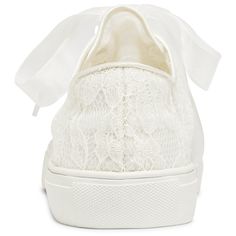 lace satin Materials: crystal,diamond, organza shoe lace,lace mesh satin A beautiful bridal sneakers produced from transparent ivory lace with the comfortable combination of elegance and height that you can use on your wedding day, private parties and will make you look precious.It is also perfect for any special occasion. The sneakers are produced to premium quality, with a cushioned comfort padded lining and super soft underfoot comfort,it is very stylish and comfortable bridal shoe, elegant a Elegant Lace Wedding Shoes With Laces, Lace-up Lace Wedding Shoes With Lace Trim, Elegant Low-top Wedding Sneakers, White Lace-up Wedding Shoes With White Laces, Elegant Low-top Sneakers For Wedding, Cream Wedding Shoes With White Laces, White Lace-up Wedding Shoes, Elegant White Sneakers With Laces, Cream Lace Wedding Shoes