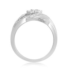 Brand: Jewelili Features: Sterling silver 1/4 cttw natural white round Diamond ring, size 7 L: 20.05 MM , W: 10.26 MM , H: 22.71 MM The perfect gift for valentines day, promise, birthday, graduation, or "just because". Item is shipped in a beautiful gift box Return on any order within 30 days Item Condition: New Binding: Jewelry Diamond White Rings With Pave Setting, White Bypass Ring For Anniversary Round Cut, White Bypass Ring With Prong Setting For Anniversary, Anniversary White Bypass Ring With Prong Setting, White Stackable Promise Rings With Diamond Accents, Round Cut Diamond Accents Promise Ring, White Round Cut Bypass Ring For Anniversary, White Cubic Zirconia Promise Ring, White Diamond Ring With Round Band And Accents