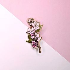 Spring Florals Gold Hard Enamel Pins | Etsy Spring Florals, Cool Pins, Hard Enamel Pin, Pinback Buttons, Cute Pins, Forget Me Not, Spring Floral, Enamel Pin, Kingston