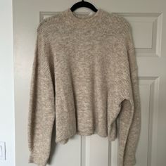 Tan, Fuzzy Oversized Sweater Never Worn Hm Sweater, Oversized Sweater, Colorful Sweaters, H&m, Sweaters For Women, Cream, Women Shopping, Color