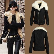 Color:Black Style:	Basic Jacket Pattern:	Solid Size Type:	Regular Material:	Cotton+Fur Size (Women's):M L XL Winter Outfits Black, Cold Winter Outfits, Black Outerwear, Fall Coats, Denim Jacket Winter, Winter Fur Coats, Black Winter Coat, Fur Parka, Basic Jackets