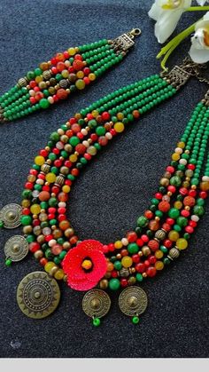 Goddess Jewelry, Neck Jewellery, Native Jewelry, India Jewelry, Beaded Accessories, Diy Necklace