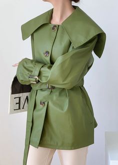 Boutique Green Peter Pan Collar Patchwork Faux Leather Trench FallFabric: Faux LeatherSize & Fit: Fit: This garment fits true to size.Length: Size 2XL measures 28.08"from shoulder to hemBust: Great for any cup size. Waist: Loose Fit. Comfortable room throughout midsection.Hip: Loose Fit - room for hips. Hand Wash Cold. Leather Trench, Comfortable Room, Fall Fabric, Pan Collar, Cup Size, Peter Pan Collar, Peter Pan, Loose Fitting, Faux Leather