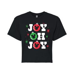 Add a festival feel to any wardrobe with this Disney Juniors' Joy Oh Joy Cropped Tee. Disney© FEATURES Short sleeves CrewneckFABRIC & CARE Machine wash Imported Size: Medium. Color: Black. Gender: female. Age Group: kids. Pattern: Graphic. Material: Cotton. Oh Joy, Graphic Material, Kids Pattern, Disney Junior, Cropped Tee, How To Show Love, Pattern Graphic, Disney Mickey Mouse, Black Media