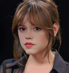 Jenna Ortega Hair Long Bangs, Jen Jen, Bangs For Round Face, Hair With Bangs, Front Hair Styles, Haircuts For Medium Hair