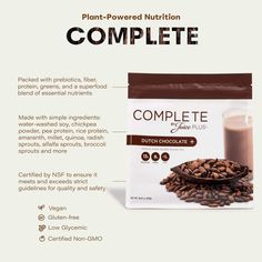 Extra! Extra! Read all about Complete by Juice Plus+! Get the scoop on our Dutch Chocolate Complete, which adds 13g of plant protein, prebiotics and a superfood blend of essential nutrients to any recipe. LIMITED TIME SALE!! Vanilla Shake Recipes, Chocolate Shakes, Dutch Chocolate, Vegan Shakes, Alfalfa Sprouts, Vanilla Shake, Complete Nutrition, Chocolate Shake