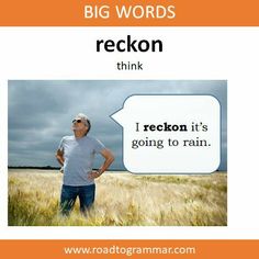 a man standing in a field with his hands on his hips and the words, recon think it's going to rain