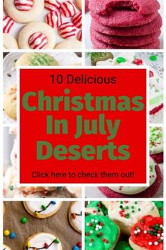 christmas in july desserts collage with text overlay