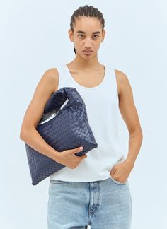 Small Hop shoulder bag in Intrecciato woven leather. Top handle Interior magnetic fastening Intrecciato weave One main compartment Interior zip pocket Made in Italy 100% Leather Color: Navy Code: 796262 V3IV1 4527 SKU: bov0257060blu Our Products Are 100% Genuine. In All Cases We Stand By The Authenticity Of Every Product Sold On Our Site. Louis Vuitton Shoulder Bag, Chanel Handbags, Blue Bags, Leather Top, Small Bags, Bottega Veneta, Top Handle, Luxury Bags, Zip Pockets