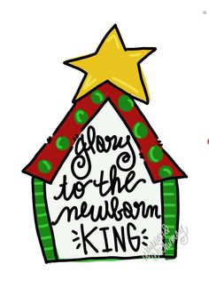 a christmas house with a star on top and the words merry to the nelson king