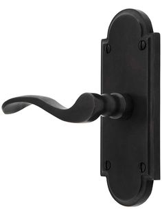 an image of a black door handle on a white background